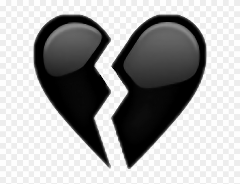 Corazón Roto Emoji Amor Iphone - Black Broken Heart Emoji #975978