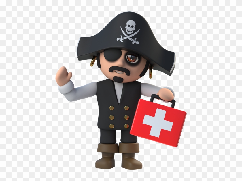 3d Crazy Cartoon Pirate Captain - Pirate #976186