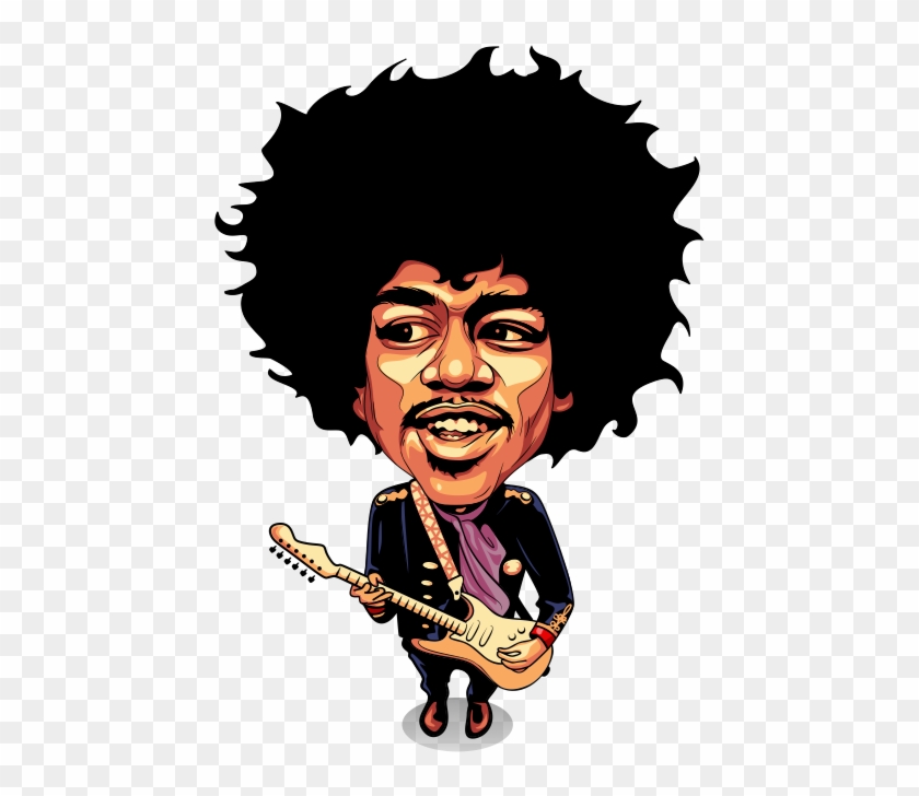 Cartoon Singer Cartoon Singer Cartoon Singer Cartoon - Jimi Hendrix Caricatures #976313