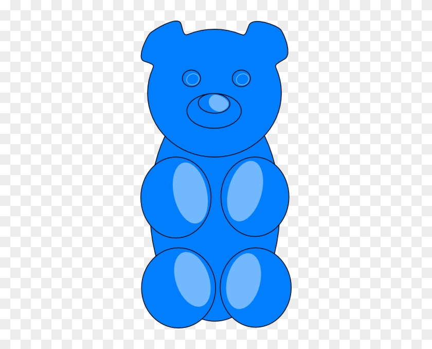 Gummy Bear Outline Clip Art At Clker - Gummy Bear Blue Transparent Background #976328