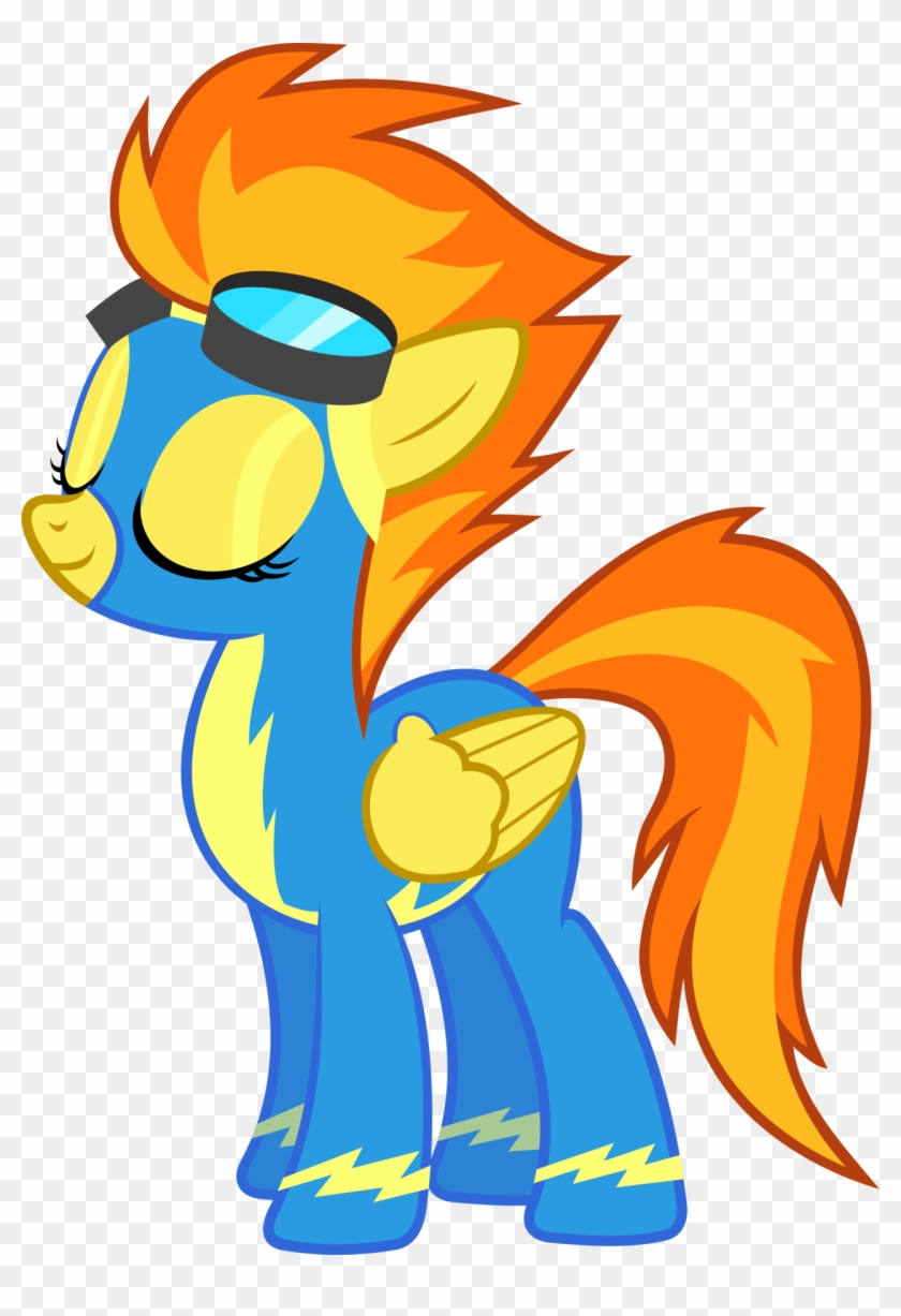 Spitfire With Closed Eyes By Baumkuchenpony Spitfire - Mlp Sky Stinger Wonderbolt #976343