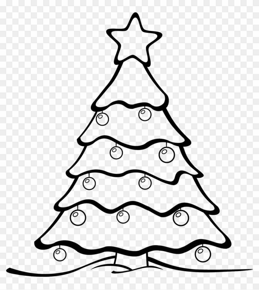 Merry Christmas Images Black And White - Christmas Trees To Draw #976479