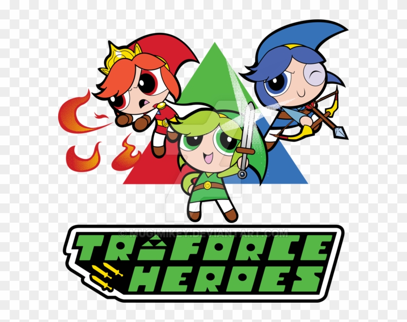 Triforce Heroes Powerpuff Girls Style By Mugimikey - Tri Force Heroes Fan Art #976494