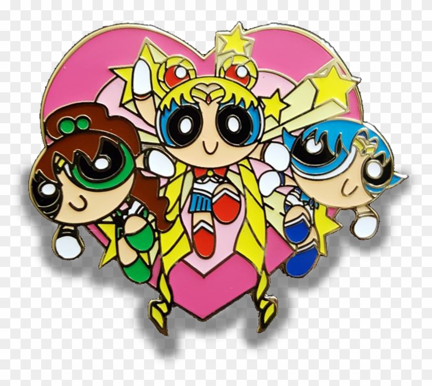 My Friend Designed A Powerpuff Girls/sailor Moon Mashup - Lapel Pin #976525