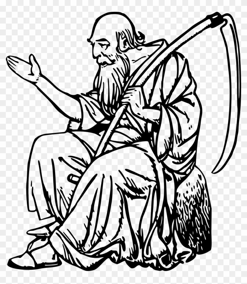 Man And Scythe - Old Father Time Clipart #976523