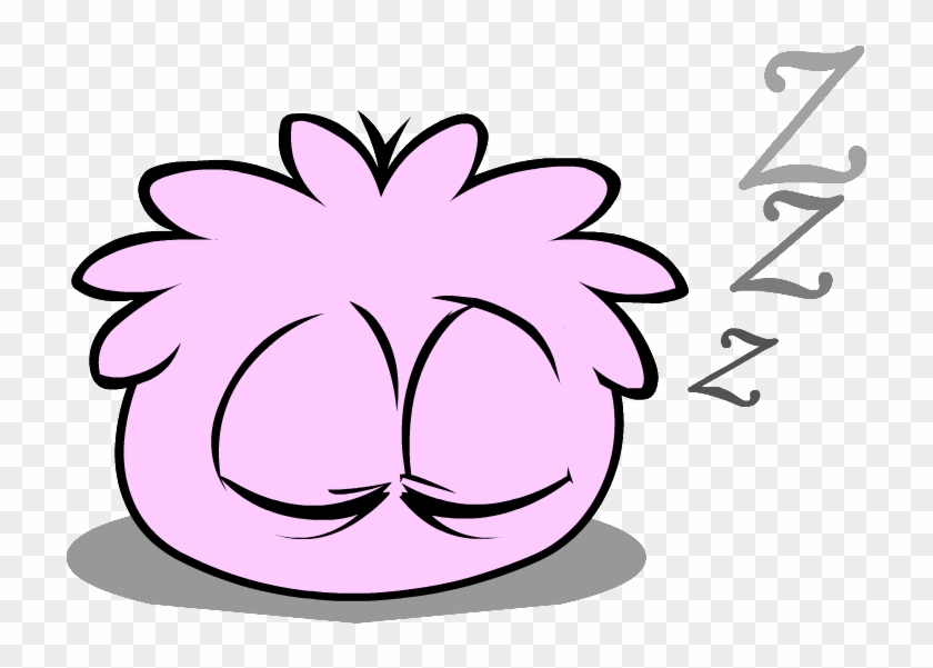 Elegant Pink Puffle Sleepingpng - Club Penguin Puffle Gif #976619
