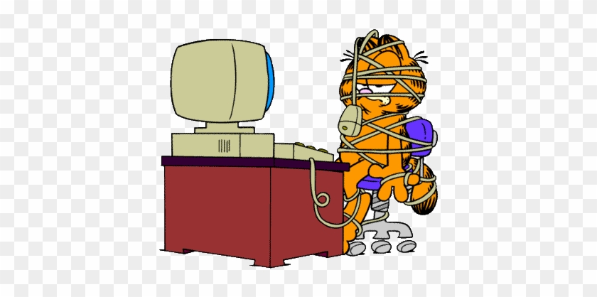 Girl Ice Skater - Garfield On Computer #976649