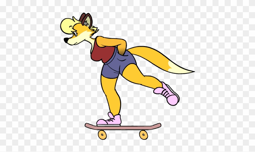 “oh Yeah @thatstupidsnowfox's Skater Girl Eileen Is - Skateboard Gif Girl Animated #976662