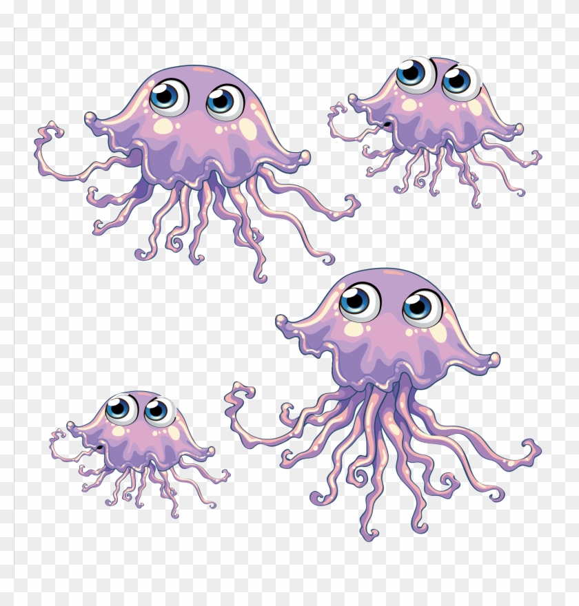 Jellyfish Cartoon Illustration - صور قنديل البحر للطباعه #976913