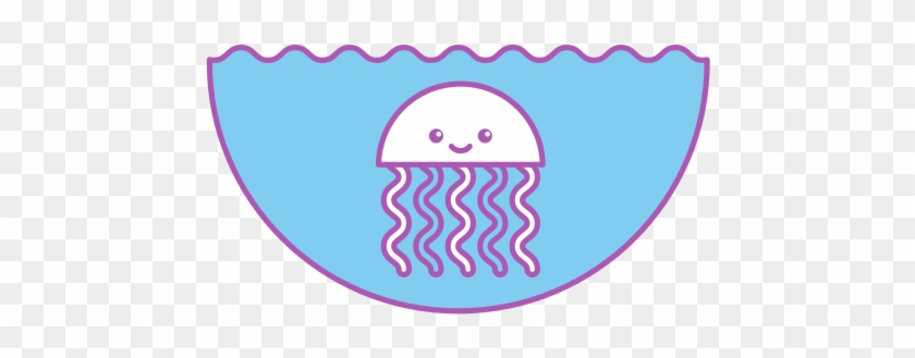 Cute Jellyfish Sealife Icon - Vector Graphics #976933