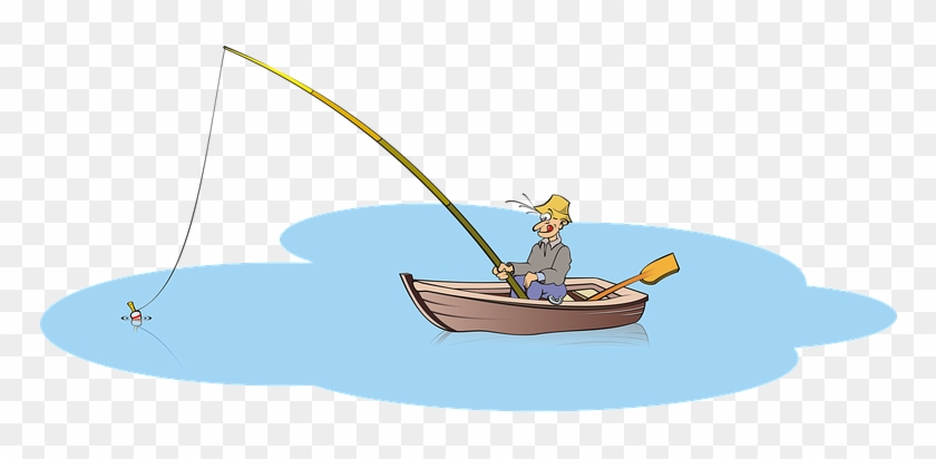 Fishing, Fish, Fisherman, Boat, Mare - Fishing Boat Cartoons Png #977070