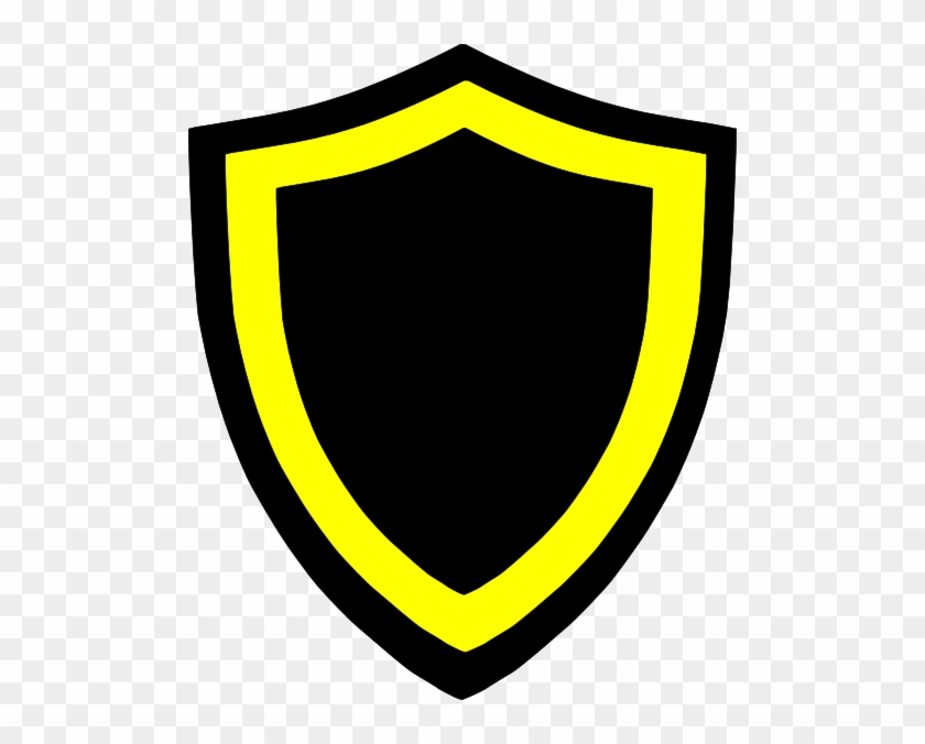 Black And Yellow Shield Clipart - Yellow #977115