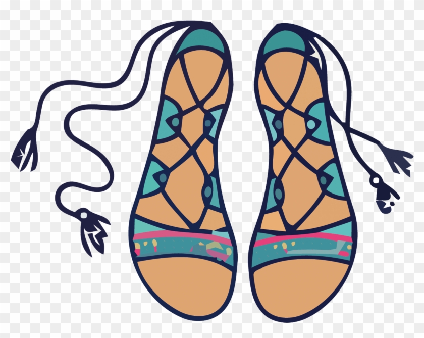 Flip Flops Stock Illustration Clip Art - Sandals Vector Png #977133