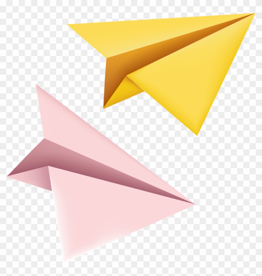 Free Png Yellow Paper Plane Png Images Transparent - Origami Airplane Png #977280