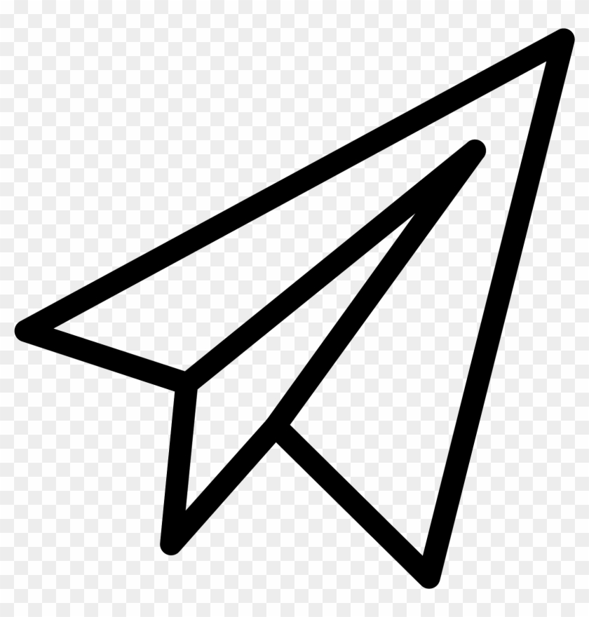 Black Shape Paper Plane - Бумажный Самолетик Png #977383