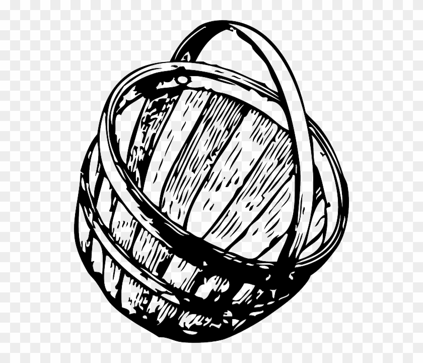 Automatic Picnic, Outline, Cartoon, Empty, Half, Automatic - Basket Clip Art #977445