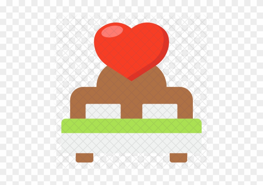 Lover Bed Icon - Vector Graphics #977495