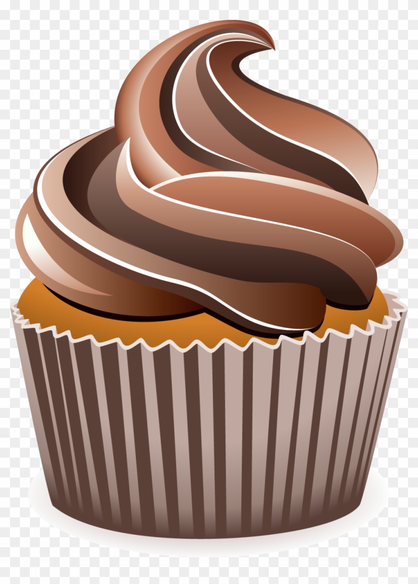 Chocolate Birthday Cake Clipart - Chocolate Cupcake Clipart #977521