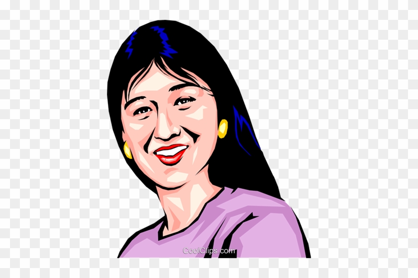 Japanese Girl Royalty Free Vector Clip Art Illustration - Asian Mom Clipart #977679