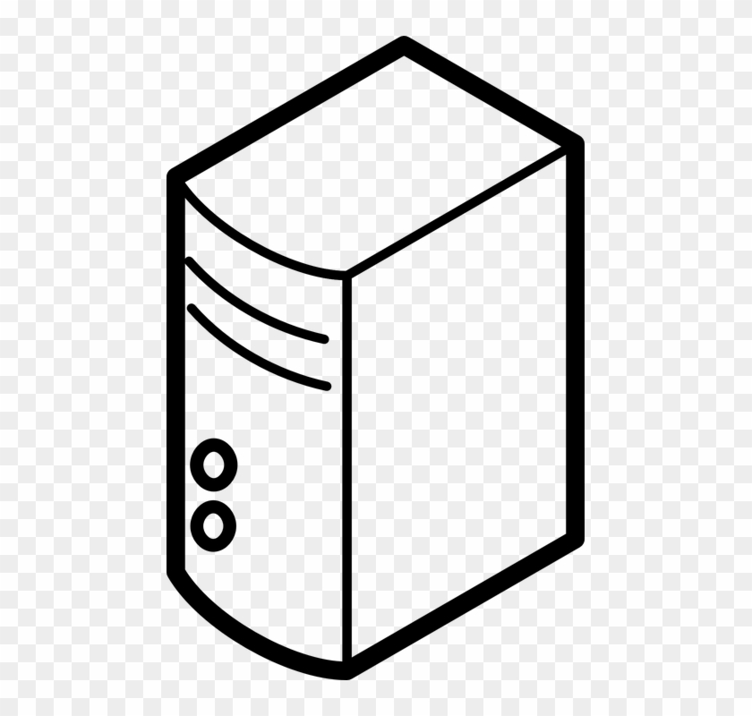 Pc Clipart Server Pc - Server Clipart Black And White #977801