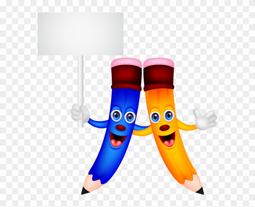 Illustration Of Happy Colorful Cartoon Pencil Vector - Lapiz Animado #977814