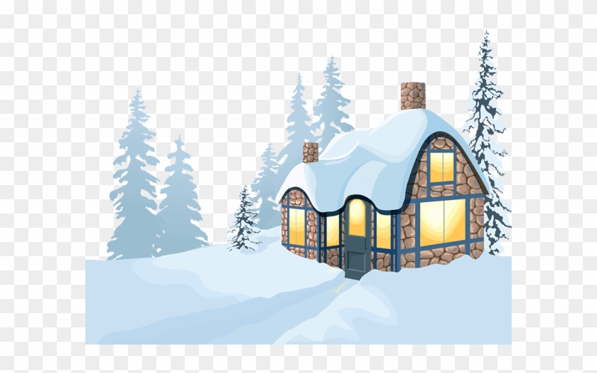 Winter House And Snow Png Clipart Image - Snow #977824