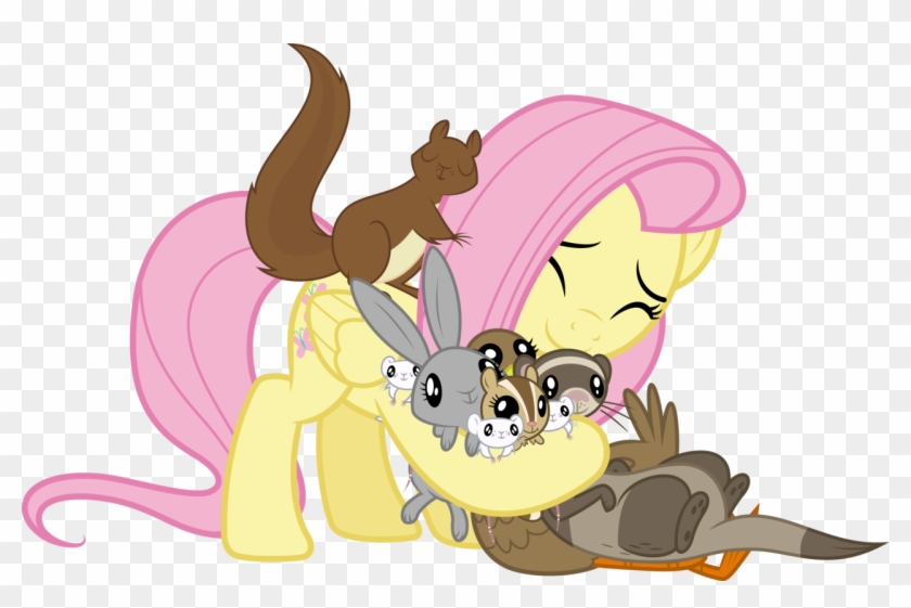 Chipmunk Clipart Female Squirrel - Fluttershy Animals Png #977972