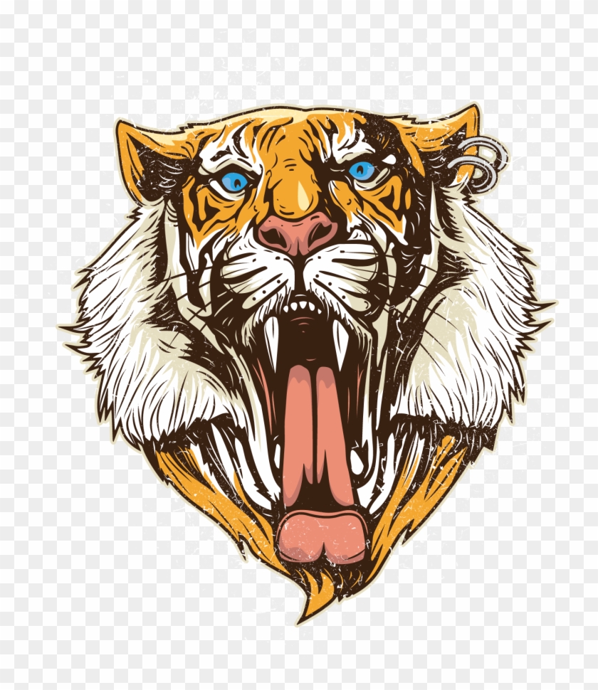 Tiger T Shirt Drawing Illustration Cabeca De Tigre Png Free