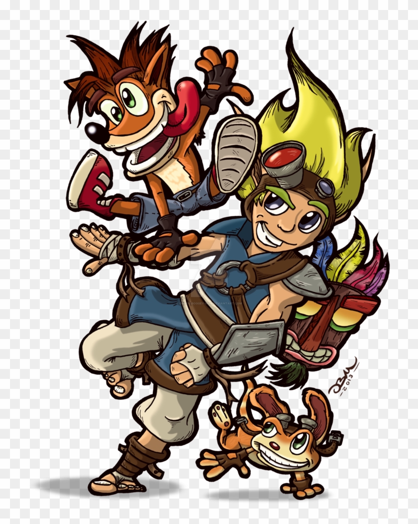 Naughty Dog Heroes By Oggey Boggey Man - Crash Bandicoot And Jak And Daxter #978279