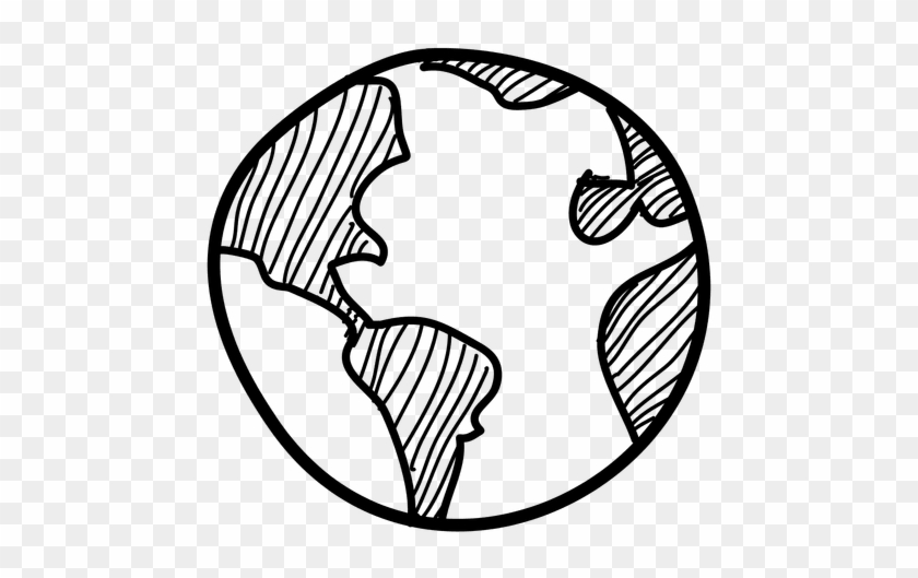 Hand Drawn Globe Icon - World Hand Drawn Icon #978361