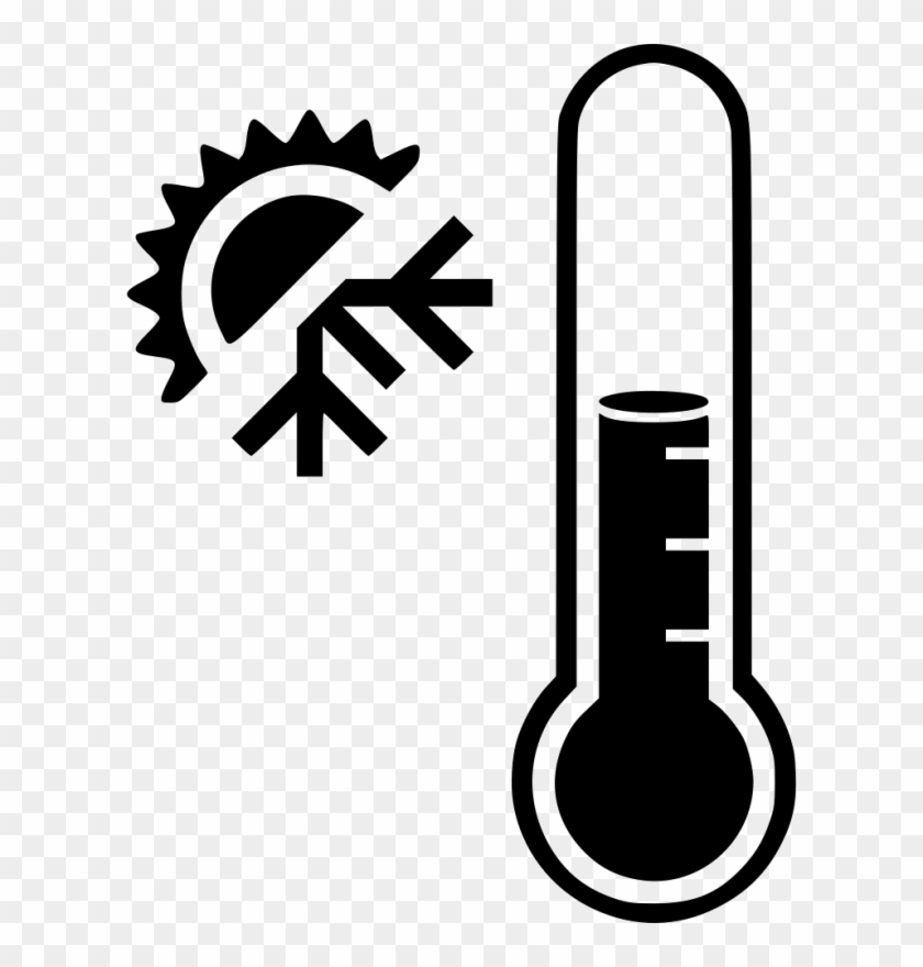Pin Thermometer Clip Art Black And White - Cold Temperature Black And White #978381