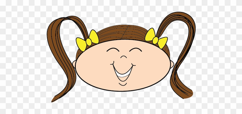 Girl Smiling Line Art - Cartoon #978408