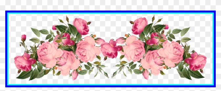 Amazing Pink Rose Border Vintage Style Frames For Flower - Page Border Flower Design Hd #978448