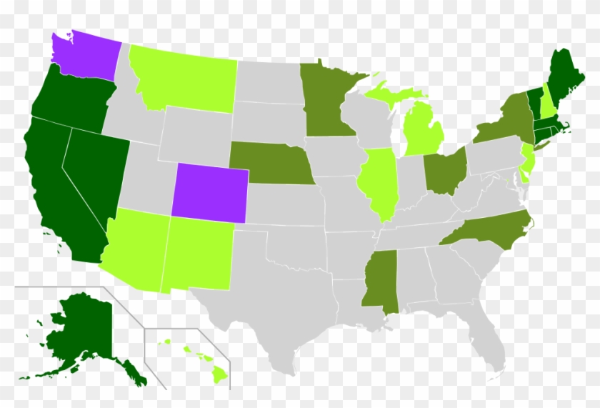 Map Of Us State Cannabis Laws - Legal Age Of Consent #978472