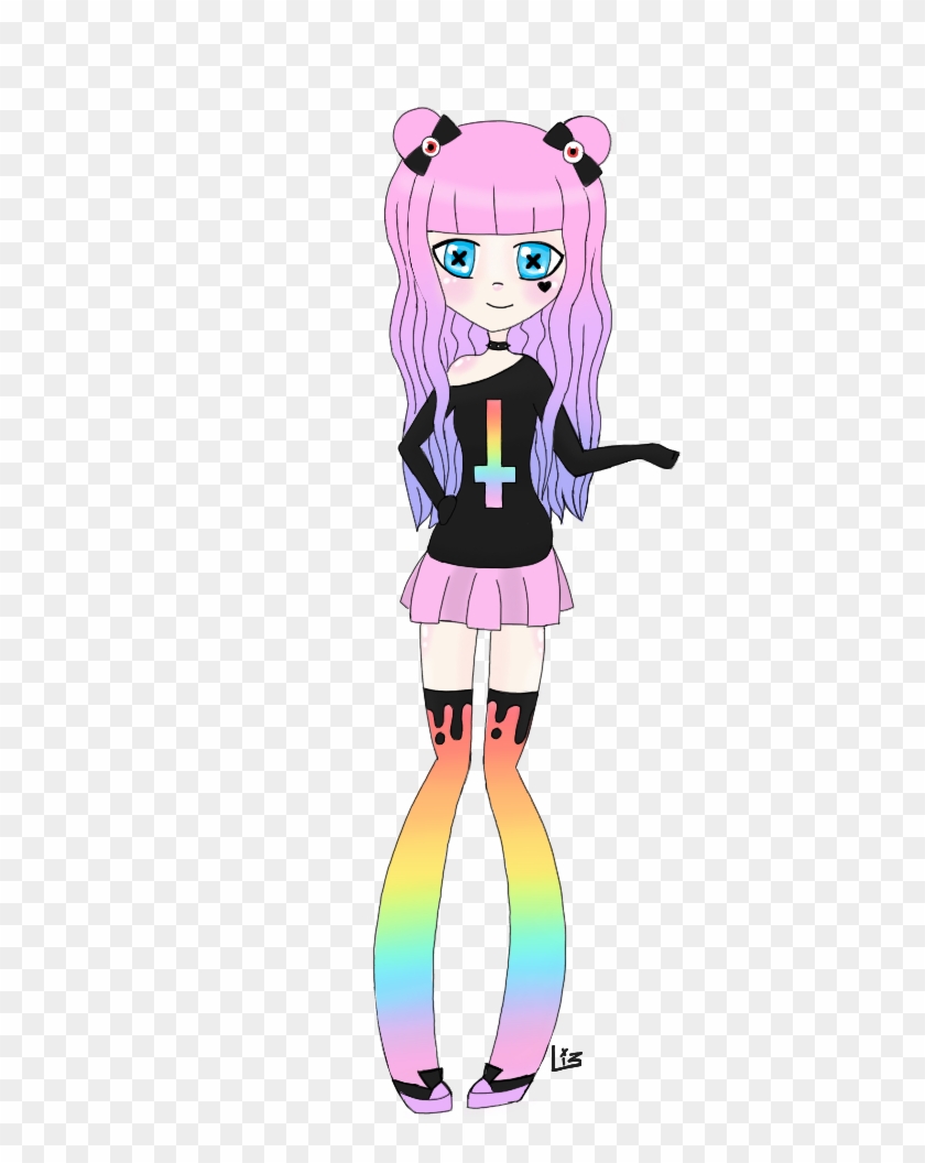 Cute Pastel Goth Girl By Xxlizarithxx - Cartoon #978485