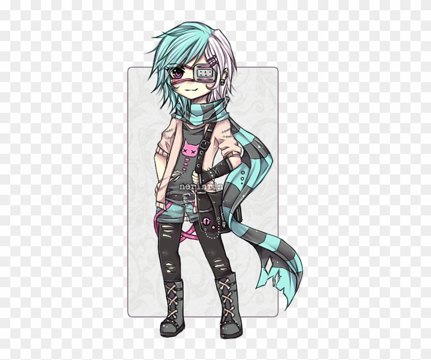 Pastel Goth For Kuuderesenpai [custom Adopt] By Nerinrin - Anime Pastel  Goth Boy - Free Transparent PNG Clipart Images Download