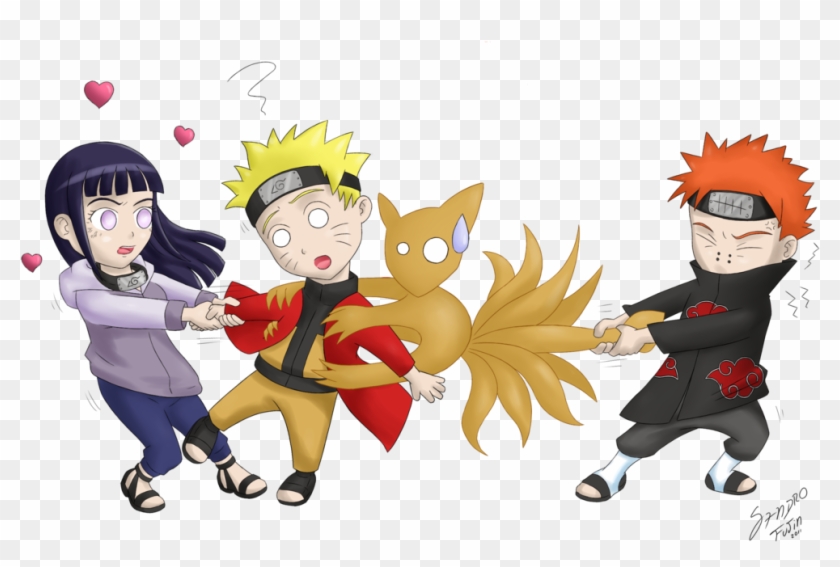 Hinata Vs Pain In Chibi By Sandrofujin - Hinata Vs Pain #978526