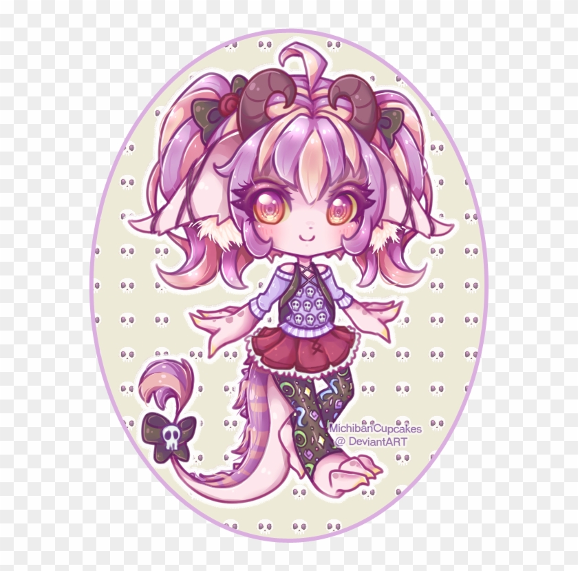 Pastel Goth Nekoryu By Miichau - Wolf Chibi Pastel Goth #978537