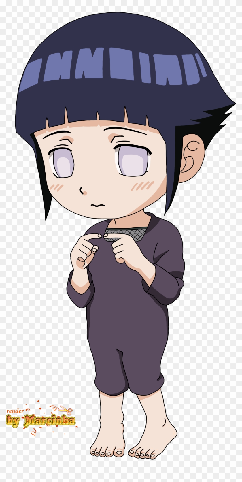 Render Hinata Hyuga Childhood By Marcinha20 Render - Hinata Hyuga Chibi Png #978575