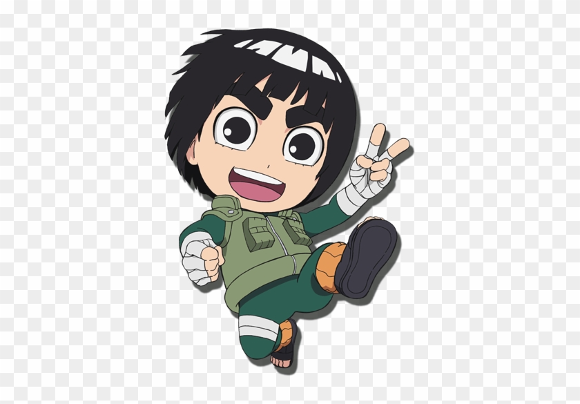 Chibi Rock Lee [naruto Shippuden] - Naruto Powerful Shippuden 3ds - Free  Transparent PNG Clipart Images Download