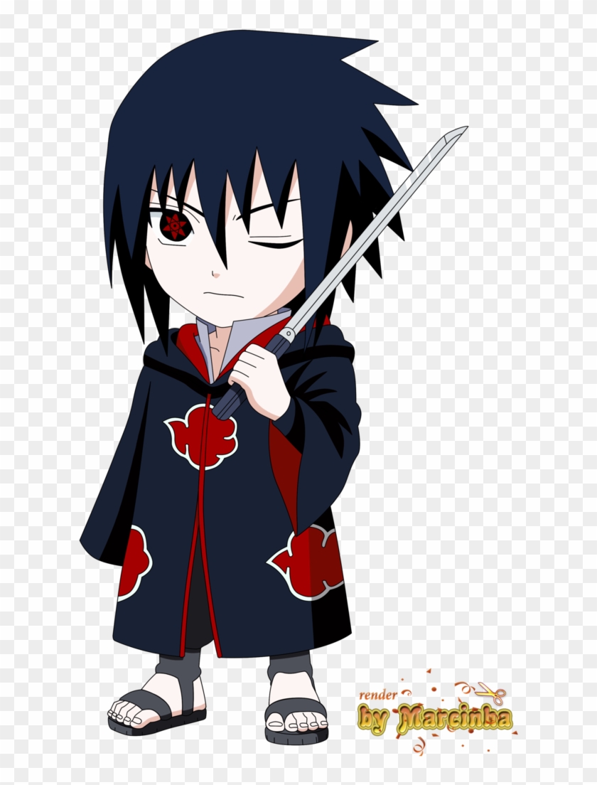 Render Chibi Akatsuki Sasuke By Marcinha20 On Deviantart - Akatsuki Sasuke #978582