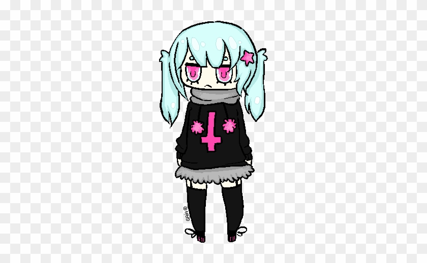 Pastel Goth Chibi Pastel Goth Chibi~ By Animecookieart - Cartoon #978603