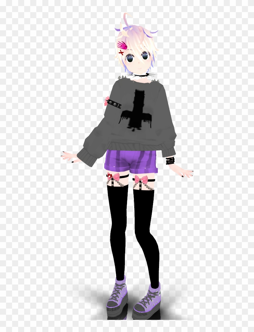 Mmd] Pastel Goth Rin Wip By Ruuruuchannie On Deviantart - Leggings #978622