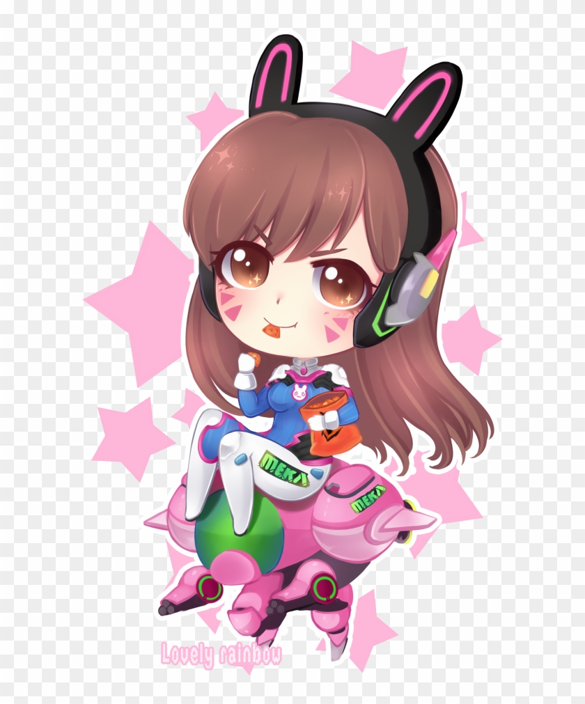 Pastel Goth Clothes For Kids - Overwatch D Va Chibi #978627