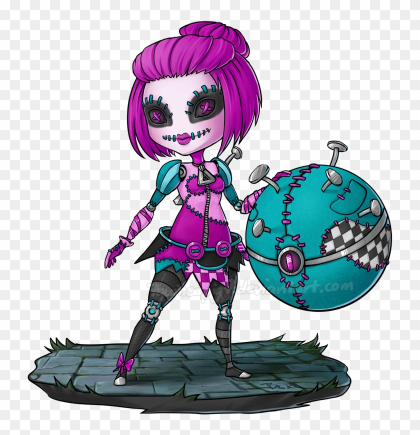 Orianna Sewn Chaos Chibi By 7guineapig7 - Lol Orianna Sewn Chaos #978679