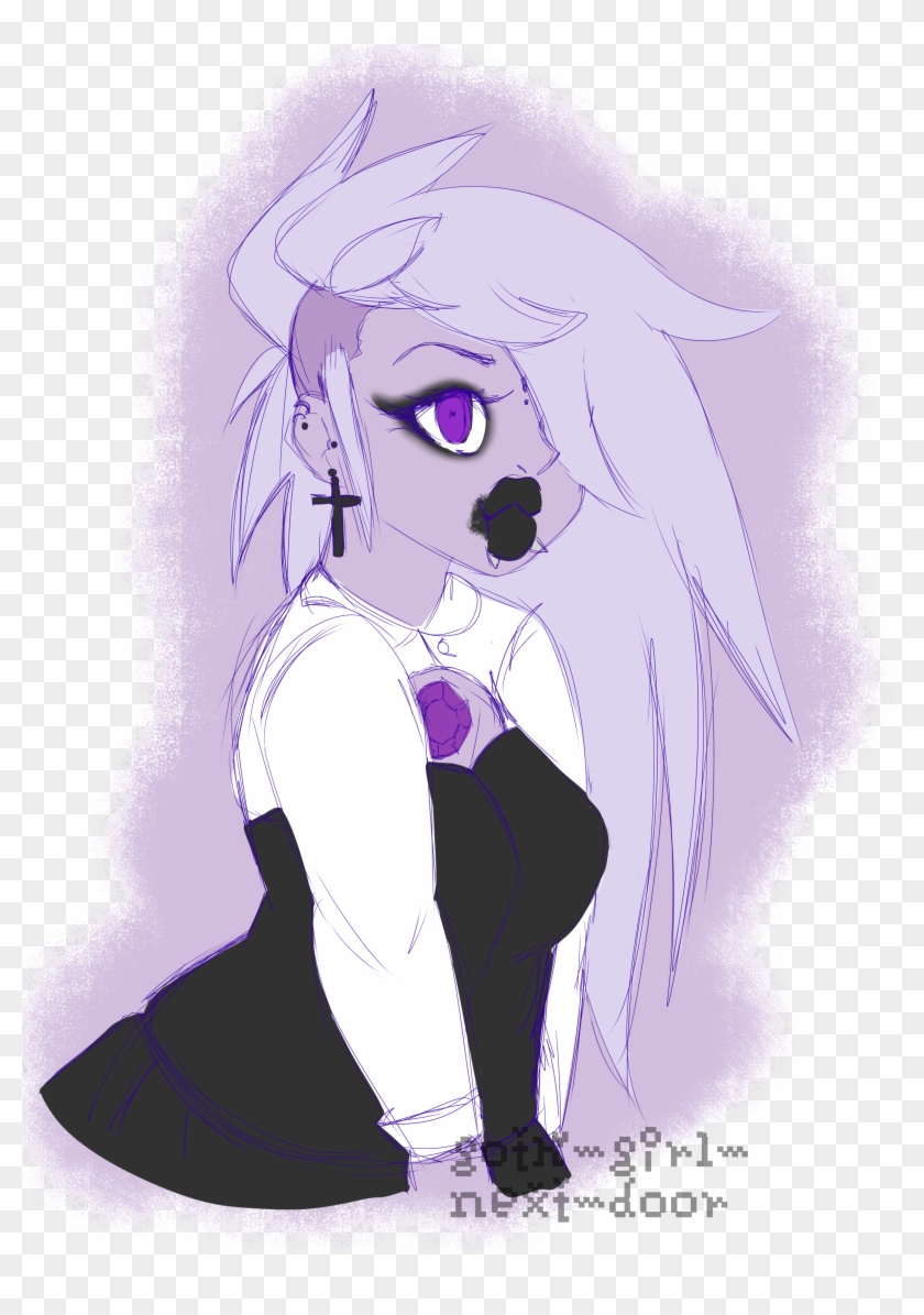 Goth Girl Drawing Tumblr - Cartoon #978710
