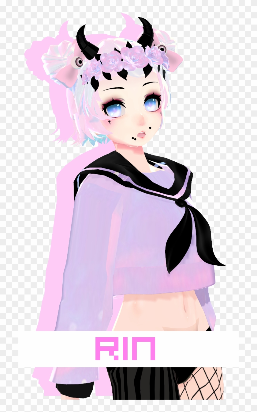 Tda Pastel Goth Rin By Thisiskenz - Mmd Pastel Goth Rin #978770