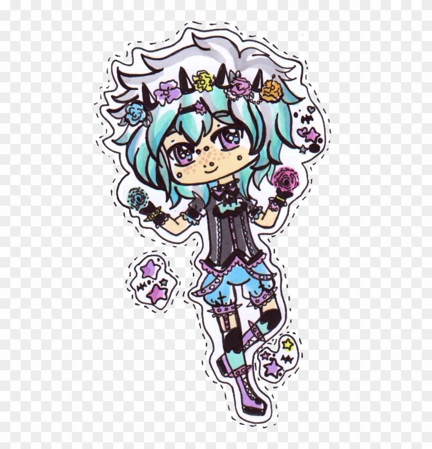 Pastel Goth Boy Commission By Guppie Vibes - Chibi Pastel Goth Boy #978774