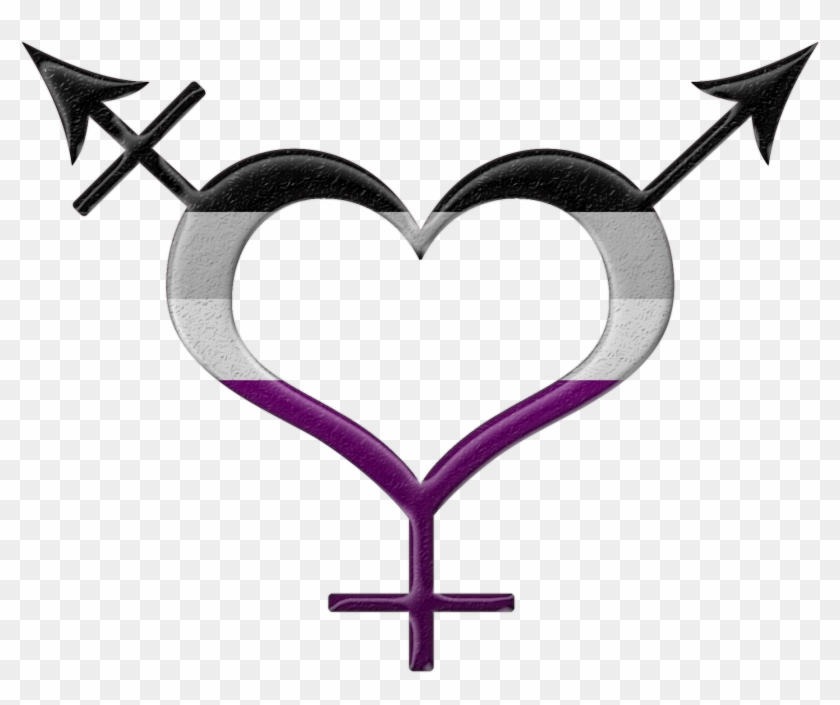 Asexual Pride Heart Shaped Gender Neutral Symbol In - Pan Sexual Symbol #978845