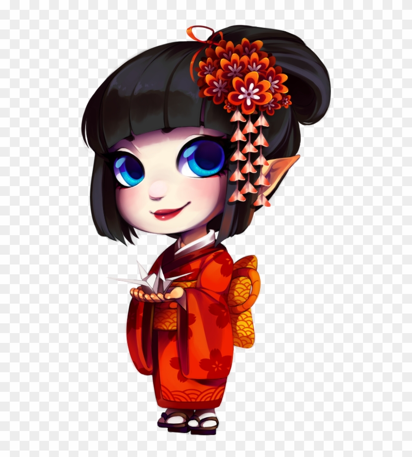 Geisha Clipart Chibi - Geisha Chibi #978924
